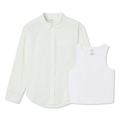 George Girls' Woven Shirt 2-Piece Set
