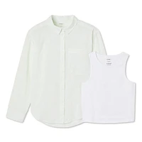 George Girls' Woven Shirt 2-Piece Set