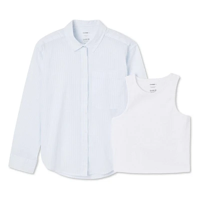 Ensemble 2 pièces avec chemise tissée George pour filles