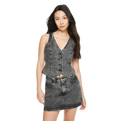 Veste en denim No Boundaries pour femmes Tailles TP–TTG