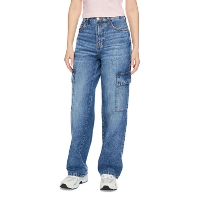 No Boundaries Women's Baggy Cargo Pant, Sizes 1-15
