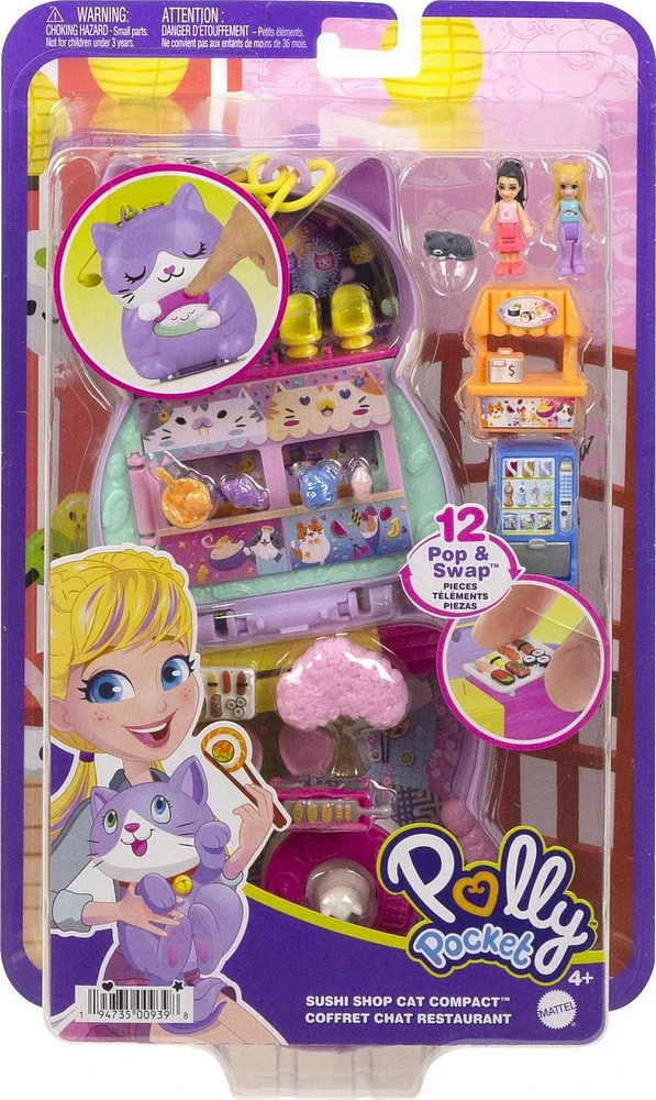 Polly Pocket Sushi Shop Cat Compact Playset