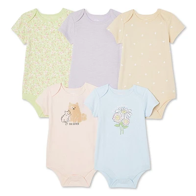 George Baby Girls' Bodysuit 5-Pack