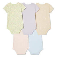 George Baby Girls' Bodysuit 5-Pack