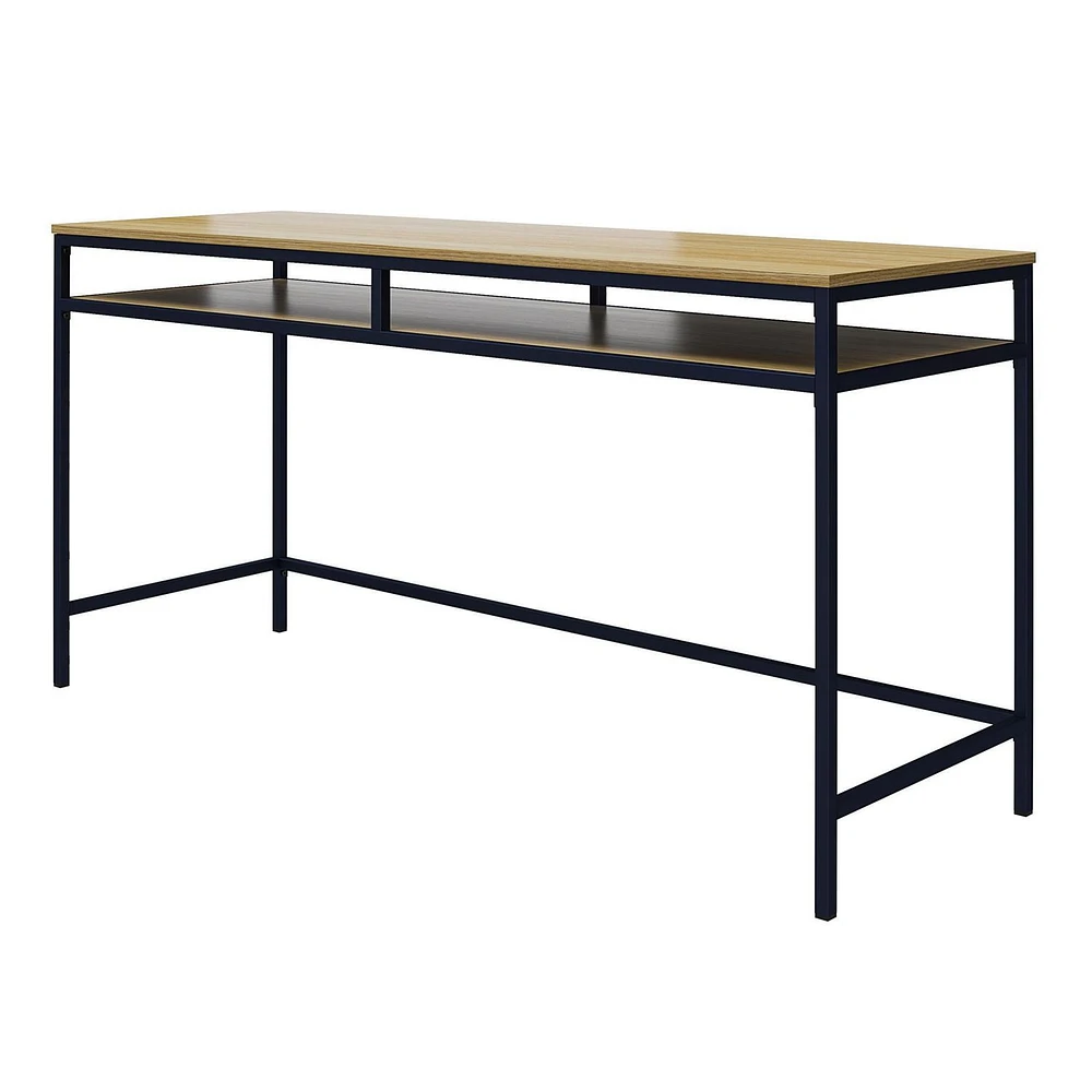 Bradford Computer Desk, Navy/Oak