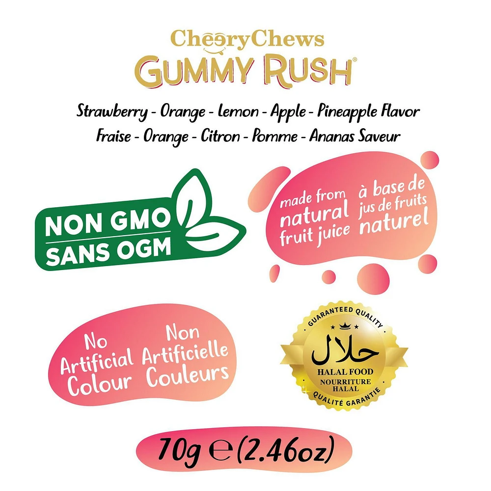 Gummy Rush - Gummy Bears 70g/2.46oz, Quantity - 70g/2.46oz