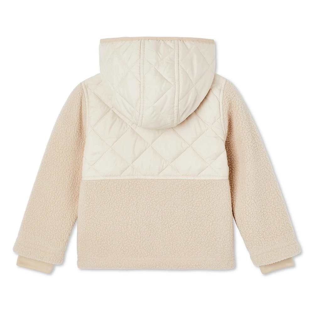 Manteau bimatière Canadiana pour petites filles Tailles 2T-5T