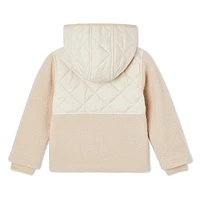 Manteau bimatière Canadiana pour petites filles Tailles 2T-5T