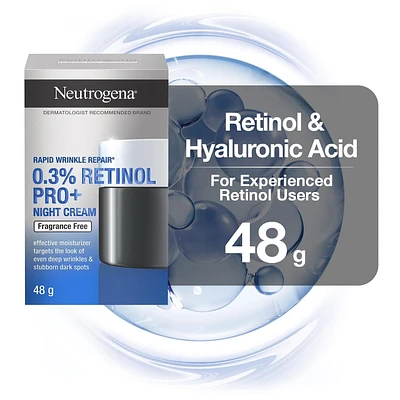 Crème de nuit Neutrogena Correcteur de rides express 0,3 % Retinol Pro+ 48 g