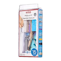 KISS Pedicure Kit - Professional - 15 Pieces, Professional quality.