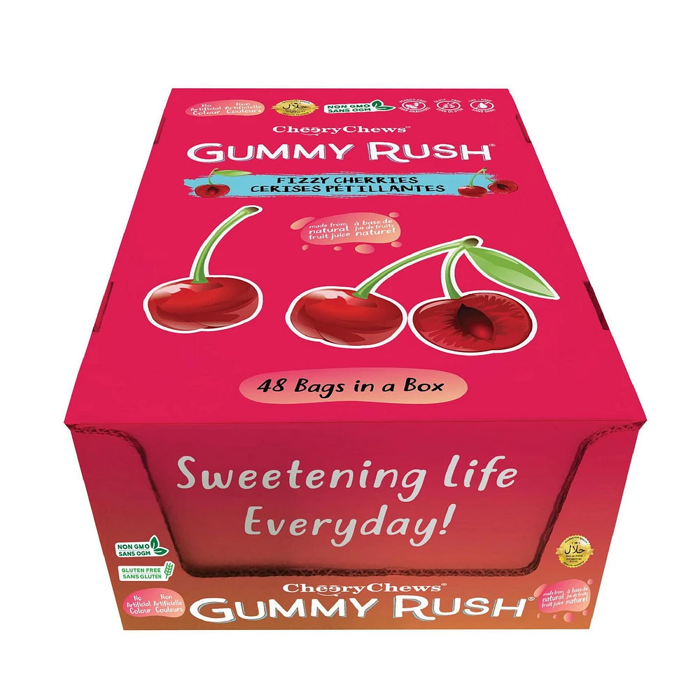 Gummy Rush - Fizzy Cerises 70g/2.46oz Quantité - 70g/2.46oz