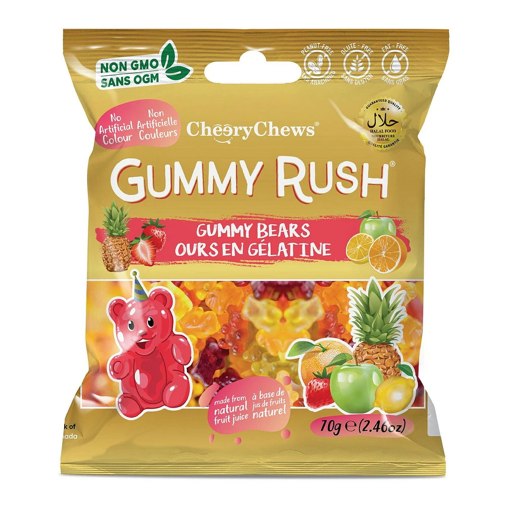 Gummy Rush - Gummy Bears 70g/2.46oz, Quantity - 70g/2.46oz