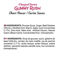 Gummy Rush - Fizzy Cerises 70g/2.46oz Quantité - 70g/2.46oz