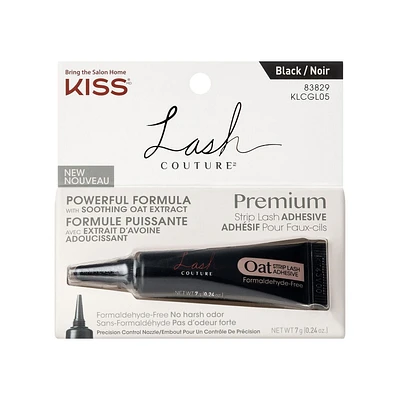 KISS Lash Couture Strip Lash Adhesive - Premium - Black (0.24 Oz), Super strong hold.