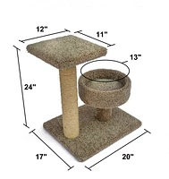 Wonder Sisal Scratch Tree with Basket