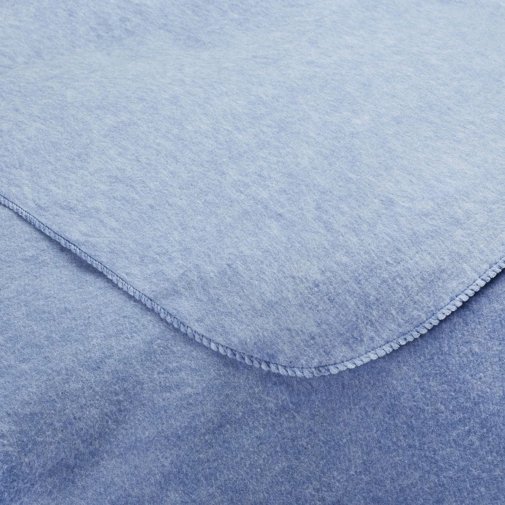 MAINSTAYS SOLID FLEECE BLANKET QUEEN BLUE