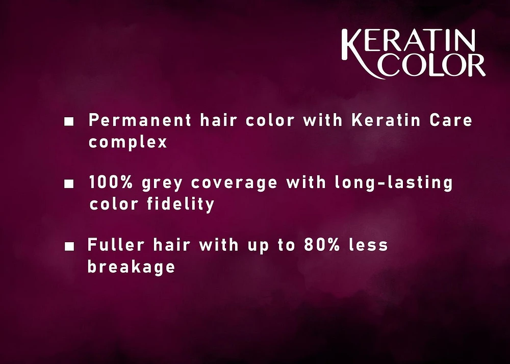 Schwarzkopf Keratin Color Permanent Hair Color Cream, 1 Pack/60 ml