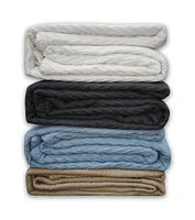 HOMETRENDS COTTON BLANKET KING GREY, COTTON BLANKET KING GREY