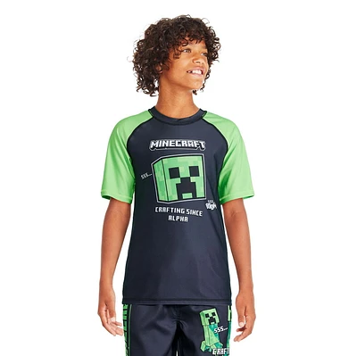 Haut de bain anti-UV Minecraft pour garçons