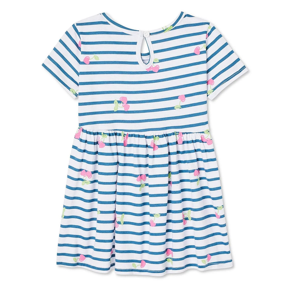 George Baby Girls' Short Sleeve Dress, Sizes 0-24 months