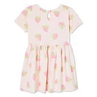 George Baby Girls' Short Sleeve Dress, Sizes 0-24 months