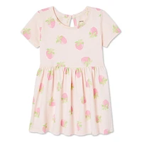 George Baby Girls' Short Sleeve Dress, Sizes 0-24 months