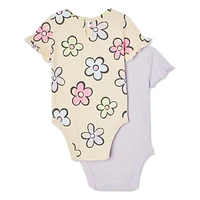 George Baby Girls' Bodysuit 2-Pack, Sizes 0-24 months