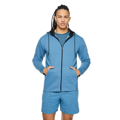 Haut à capuchon en molleton zippé sur la longueur Athletic Works pour hommes Tailles P-2XL