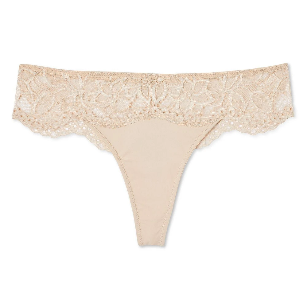Lot de 2 tangas en dentelle George pour femmes Tailles P-TG