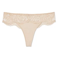 Lot de 2 tangas en dentelle George pour femmes Tailles P-TG