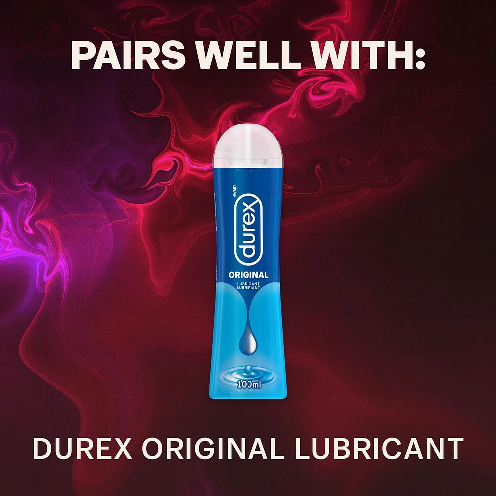 Condoms DurexMD Intense Orgasmic, nervurés et microperlés avec gel Desirex pour une stimulation accrue | 20 condoms 20 condoms