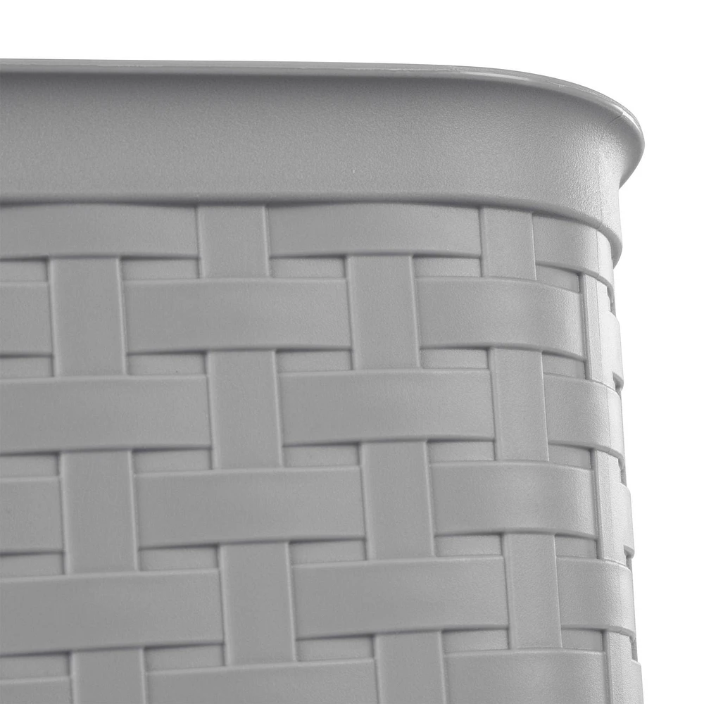 Sterilite 22L Weave Wastebasket- Grey, 22L