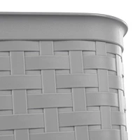 Sterilite 22L Weave Wastebasket- Grey, 22L