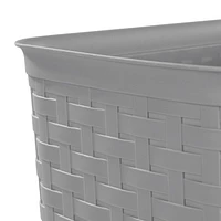 Sterilite 22L Weave Wastebasket- Grey, 22L