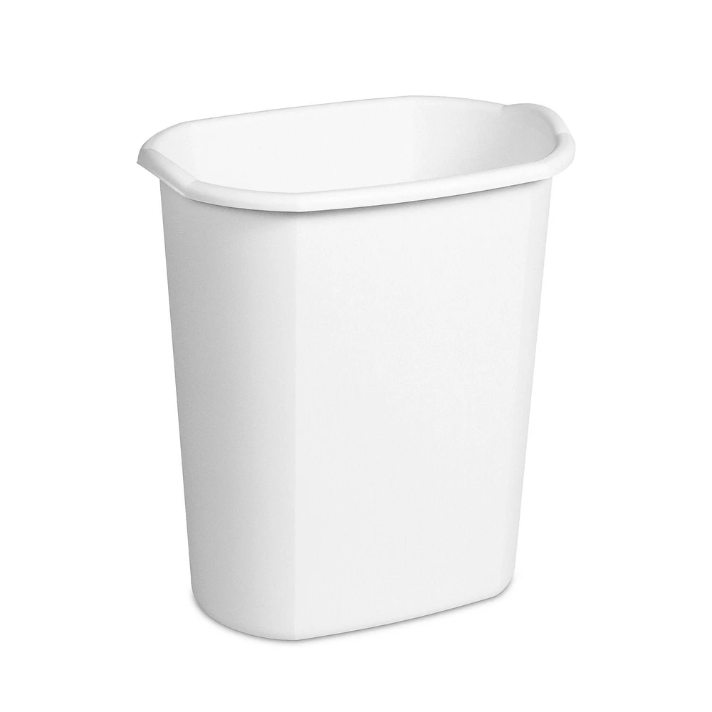 Sterilite 11.4L OPP Rectangular Wastebasket- White, 11.4L