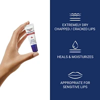 EUCERIN AQUAPHOR Lip Balm Healing Ointment for Extremely Dry, Chapped and Cracked Lips | Aquaphor Lip Repair | Non-Comedogenic lip balm | Fragrance-free lip balm | Recommended by Dermatologists, 10mL tube