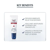 EUCERIN AQUAPHOR Lip Balm Healing Ointment for Extremely Dry, Chapped and Cracked Lips | Aquaphor Lip Repair | Non-Comedogenic lip balm | Fragrance-free lip balm | Recommended by Dermatologists, 10mL tube