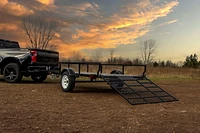 DK2 6 ft. x 10 ft. Single Axle Open Rail Utility Trailer (Trailer Jack Included)