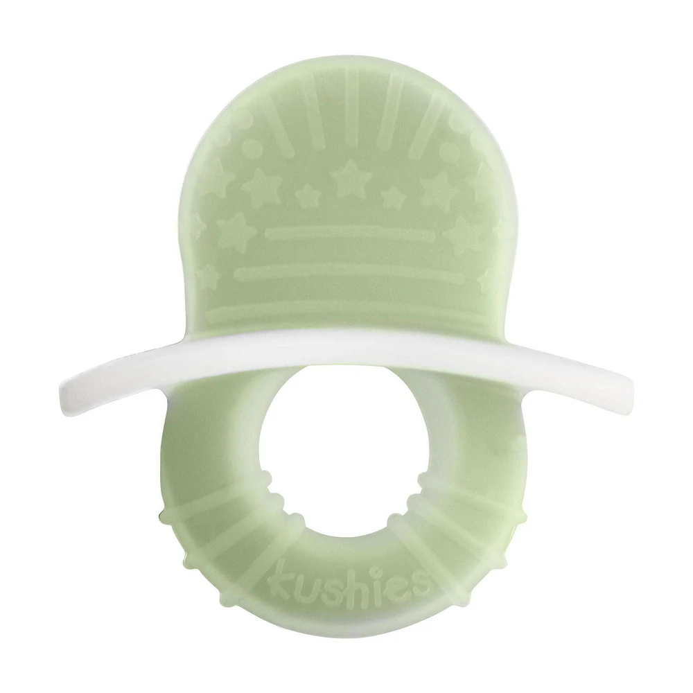 Kushies Silisoothe - Textured Baby Teething Toy, BPA-Free, Eco-Friendly Non-Toxic Silicone -Emerald