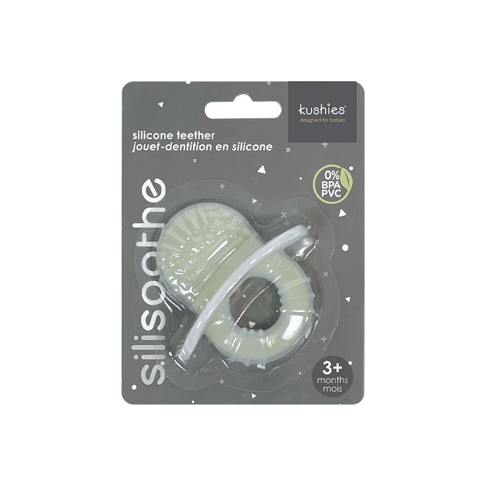 Kushies Silisoothe - Textured Baby Teething Toy, BPA-Free, Eco-Friendly Non-Toxic Silicone -Emerald