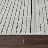 Rug Branch Maise Abstract Indoor Outdoor Area Rug, Cream Blue, Modern - Entryway, Hallway, Bathroom, and Kitchen<br>