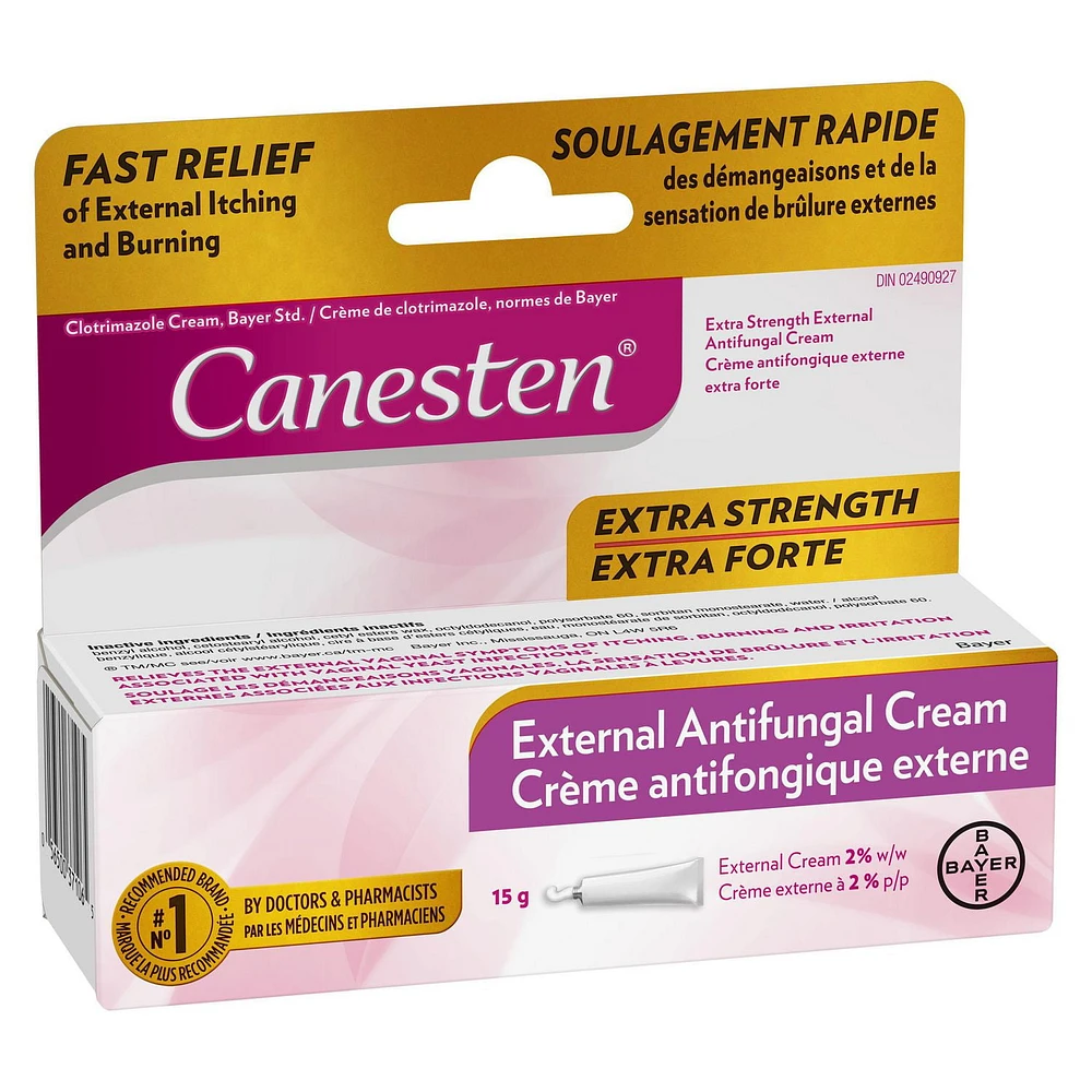 Canesten Extra Strength External Antifungal Cream for Yeast Infection, 15g