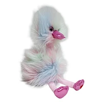 Way to Celebrate Long Pile Plush Duck,Rainbow 10inch