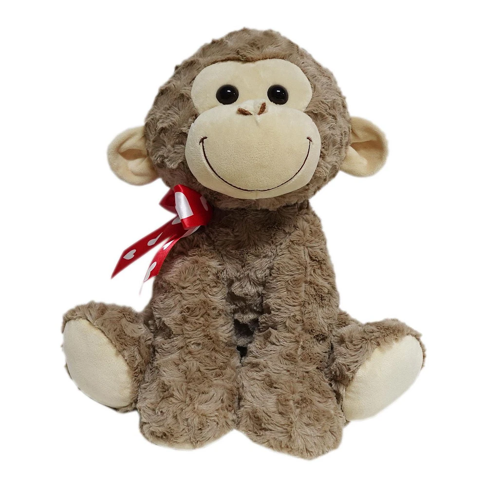 Way to Celebrate Large Jungle Plush Monkey, Brown 14inch