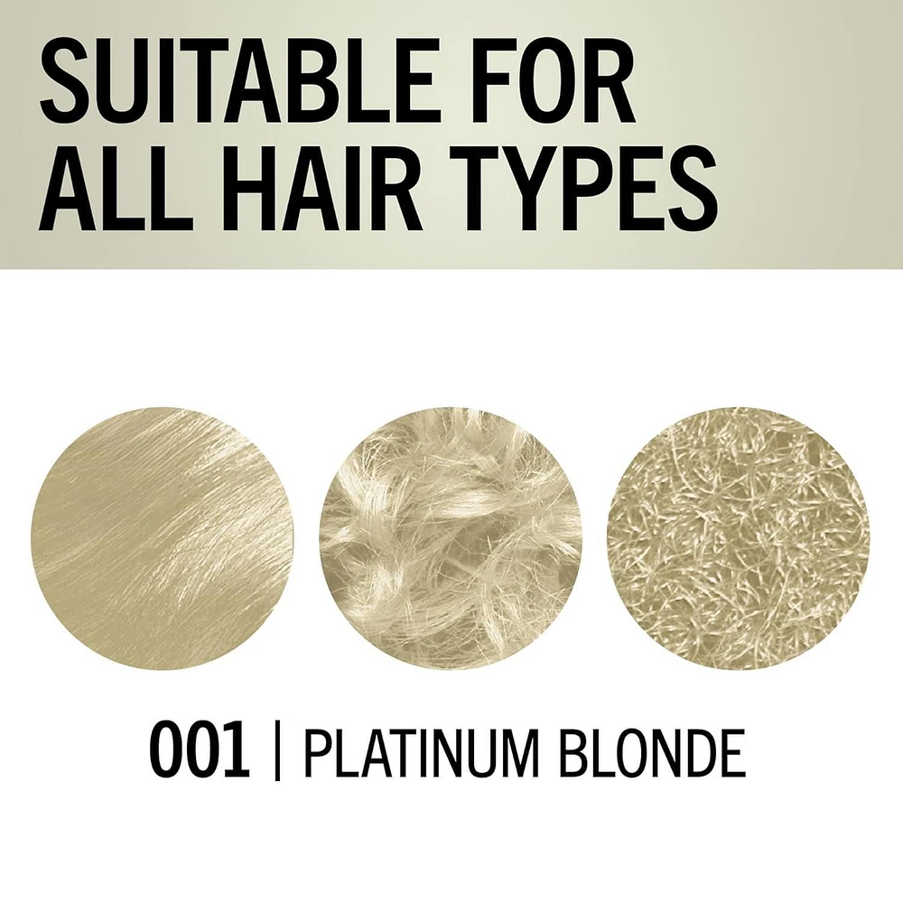 Schwarzkopf Keratin Blond Crème colorante permanente pour cheveux Platinum Blonde 001, paquet de 1/60 ml Paquet de 1/60 ml