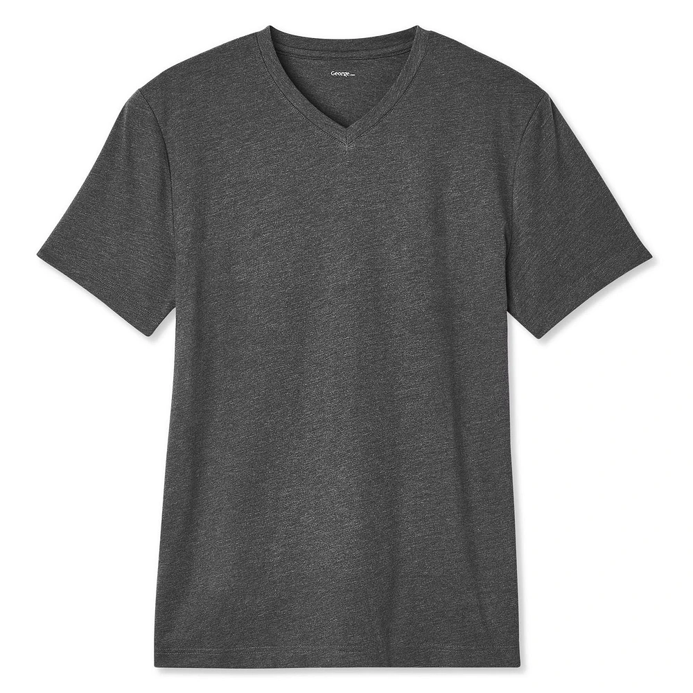 T-shirt extensible George pour hommes à encolure en V Tailles P TTG