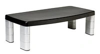 3M™ Adjustable Monitor Stand MS90B, Black & Silver, Extra Wide, 12 in x 20 in x 5.875 in