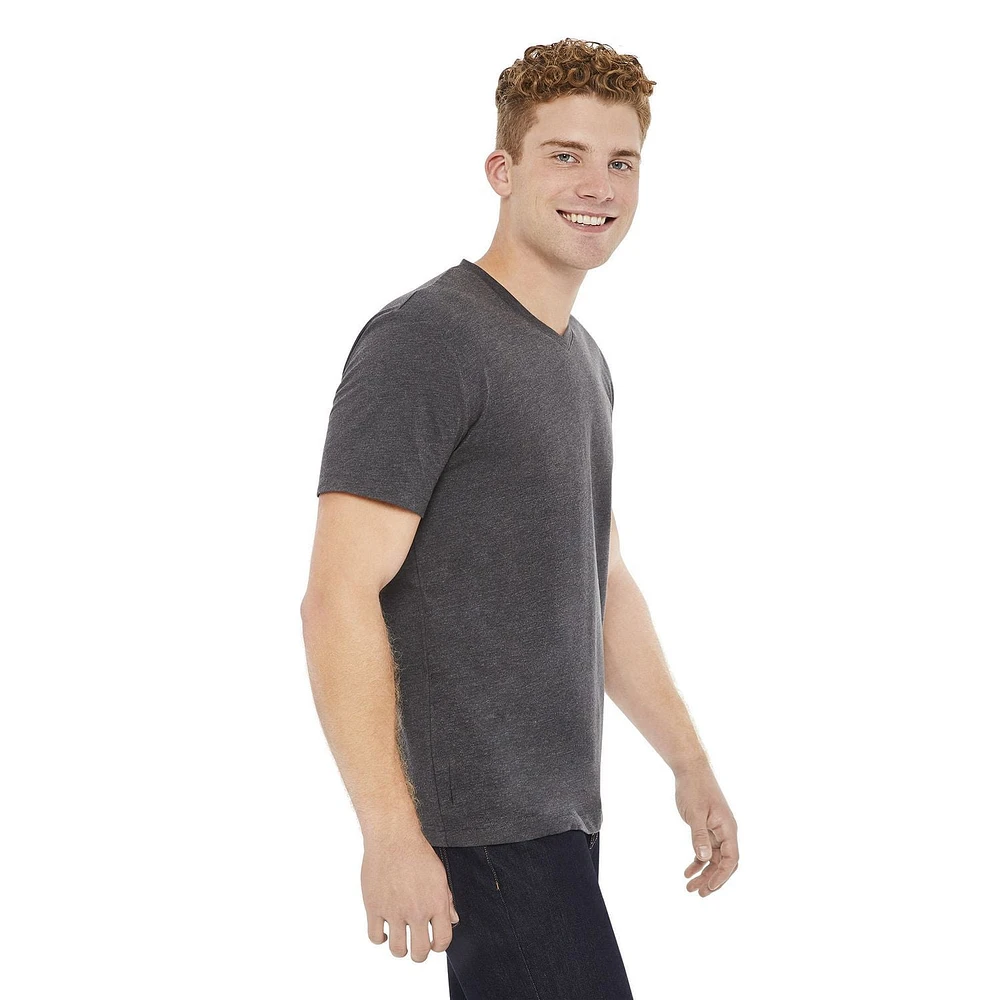 T-shirt extensible George pour hommes à encolure en V Tailles P TTG