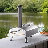 Westinghouse 12" Dual Fuel (Gas and Wood Pellets) Pizza Oven with Rotating Stone