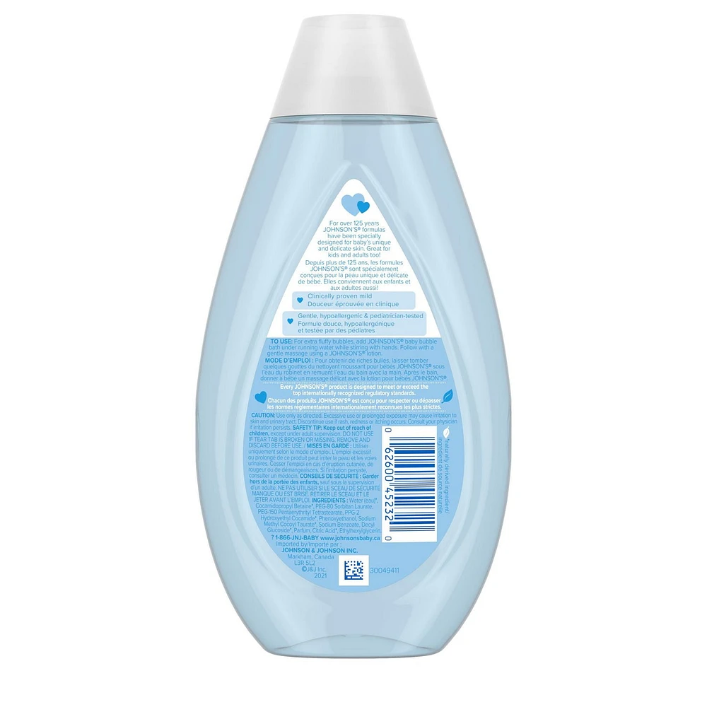 Johnson’s Tear-Free Baby Bubble Bath - gently cleanses skin, 400 mL